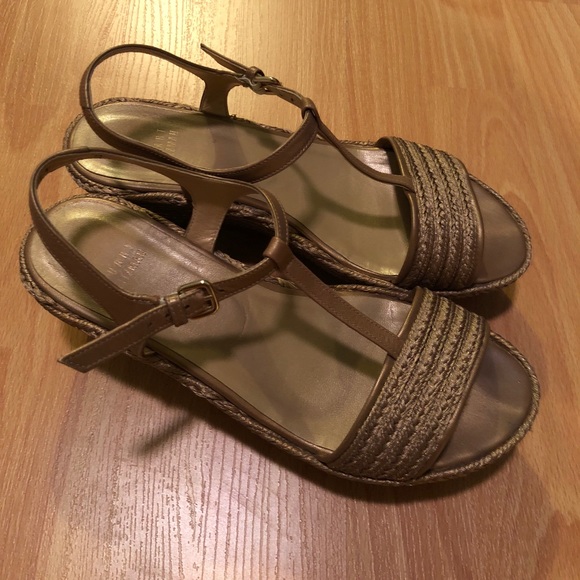 Stuart Weitzmam espadrilles platform sandals 7.5 - Picture 2 of 3